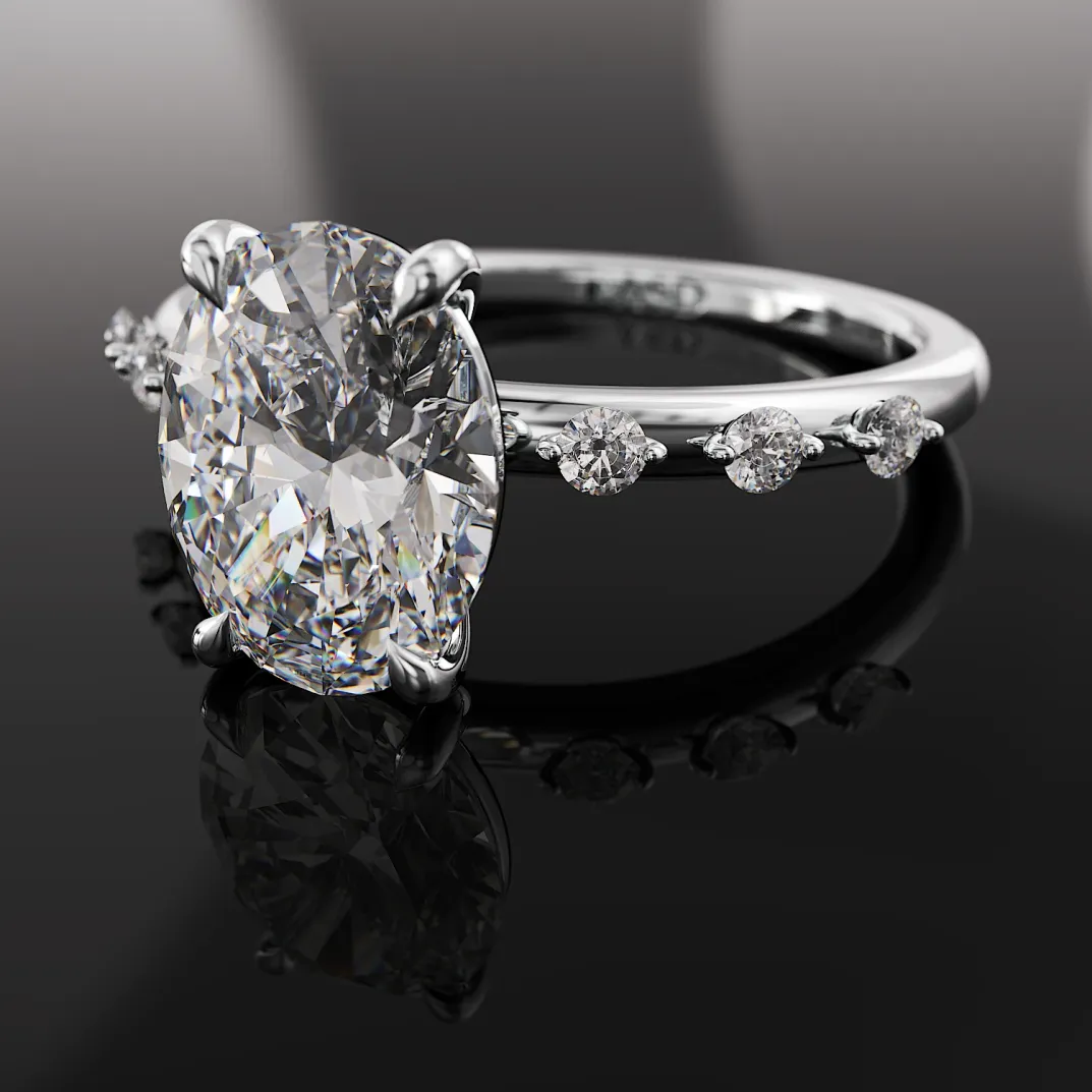 Synthetic Diamond Engagement Ring in London
